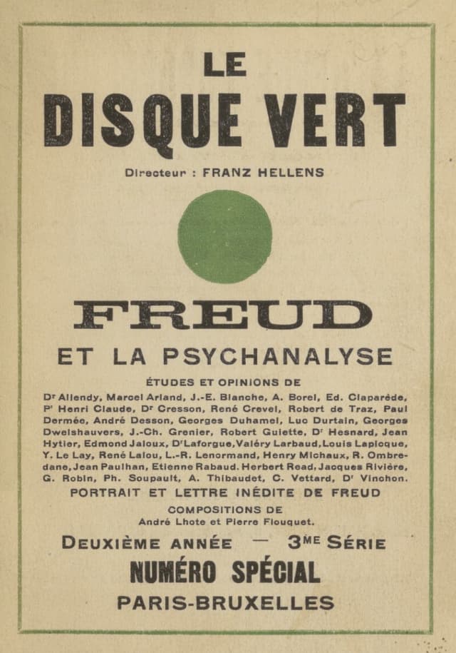 Le Disque Vert, spécial Freud